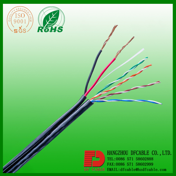 UTP CAT5E +2芯电源 室外黑色护套